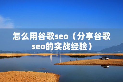 怎么用谷歌seo（分享谷歌seo的实战经验）