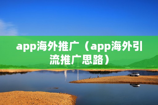 app海外推广（app海外引流推广思路）