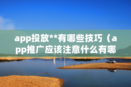 app投放**有哪些技巧（app推广应该注意什么有哪些模式）